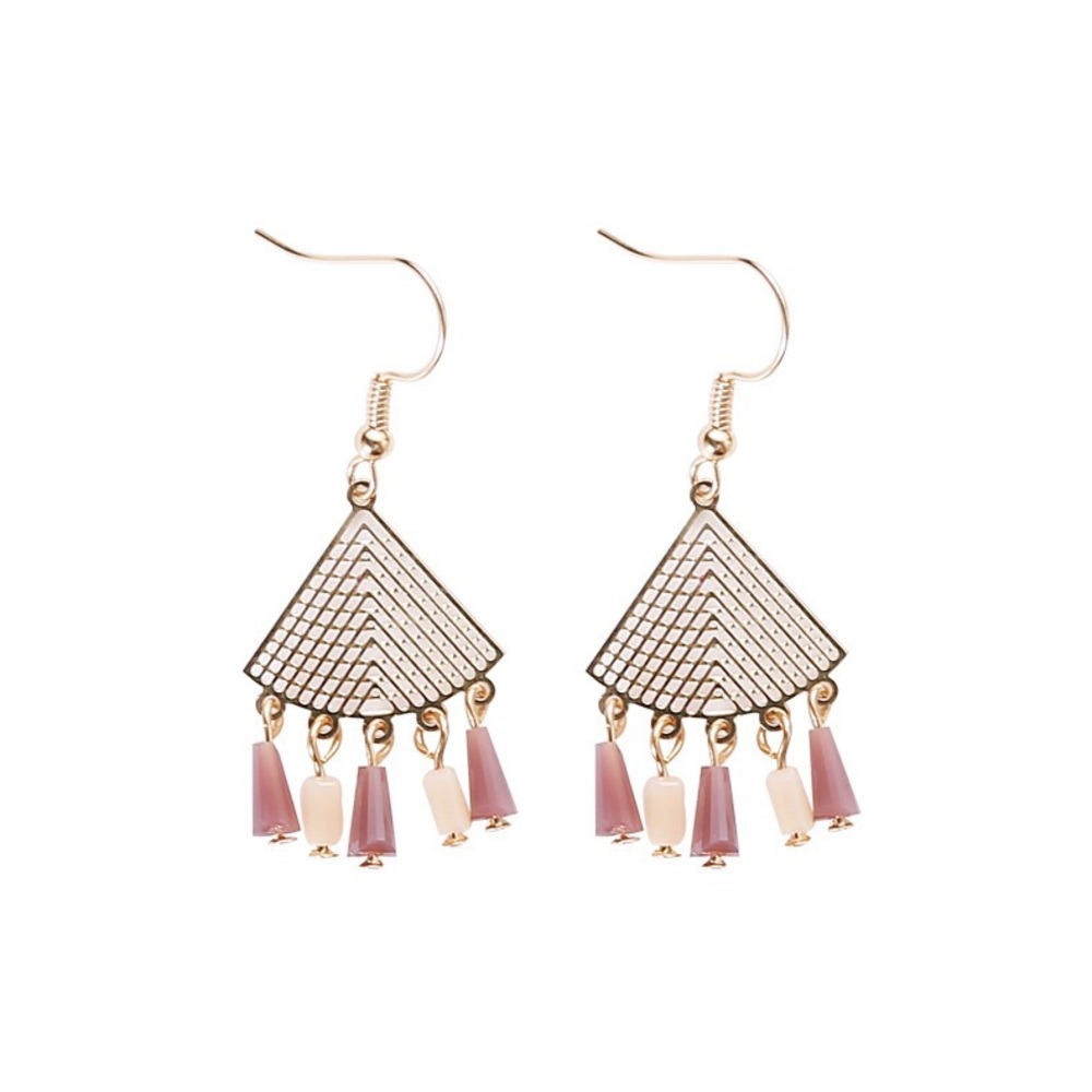⭐️Pink & Cream Vintage Earrings